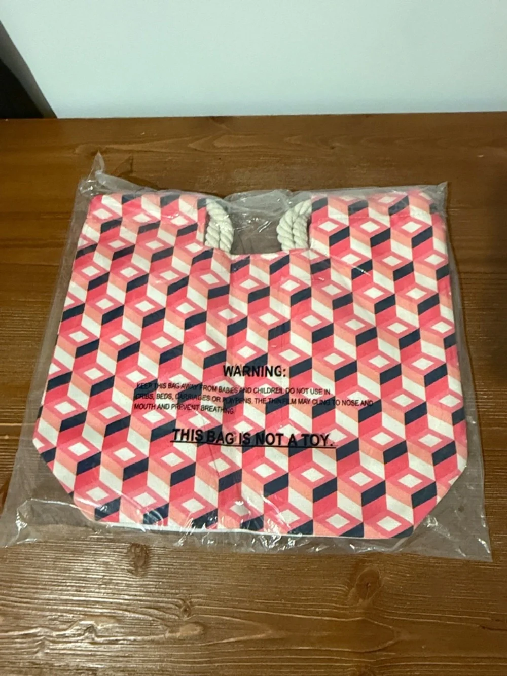 Large Multicolor Pink Tote Bag from Lancôme Macys BNWT
